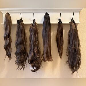 Synthetic Brown Ponytail Hair Extensions